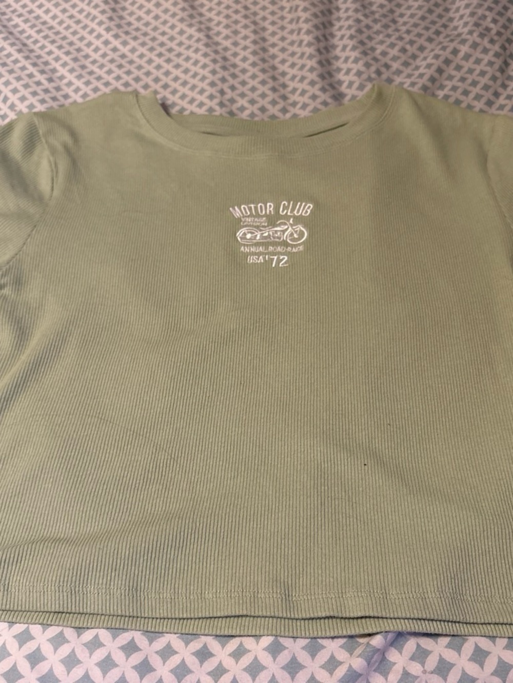 Grayson Threads Olive Green Motor Club Ribbed Short Sleeve Tee